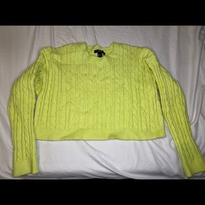 Neon Green cropped sweater